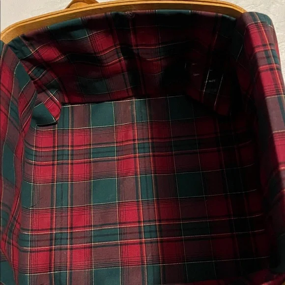 Longaberger 2000 Christmas Collection Deck The Halls basket w/ plaid lining - Picture 6 of 7